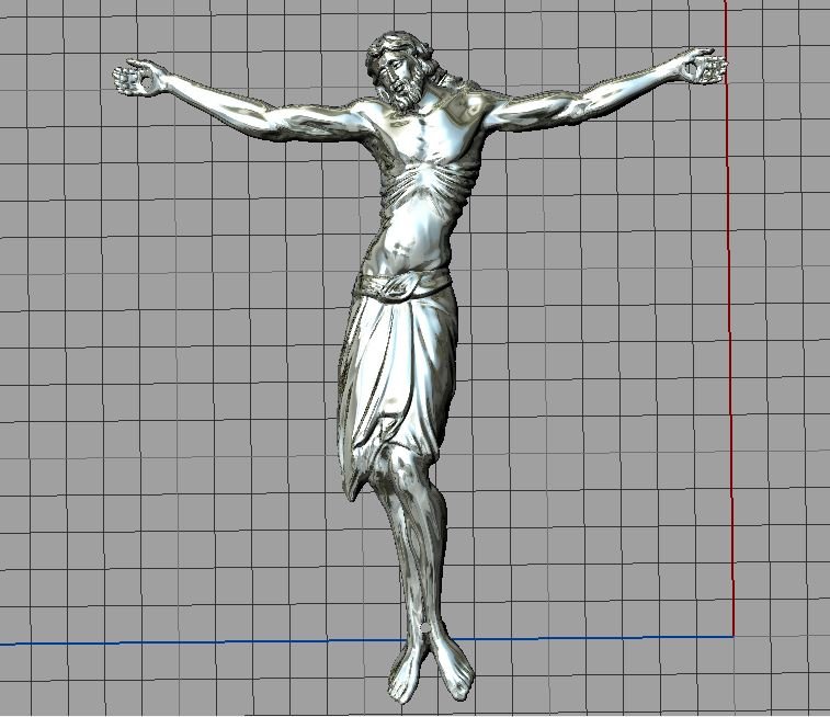 jésus christ 3d impression modèle in pendentifs 3dexport 3dm bijoux obj religiou object sculpture statue stl zbrush ztl 3D print model - Mito3D