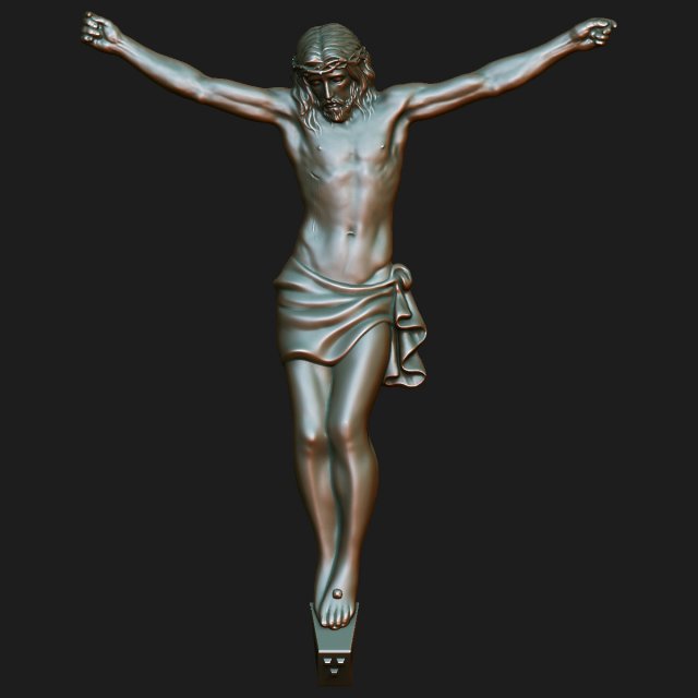 Jesus Christus Kruzifix heilig Religion Katholizismus Christentum Kreuzigung Kreuz religiös 3D print model - Mito3D