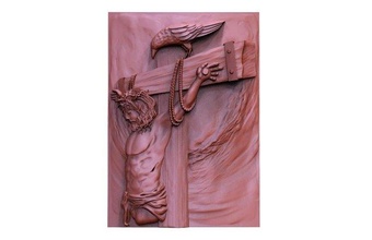 Jesus Christus cnc Kunst religiös Kreuz Linderung Artcam streben 3d print model - Mito3D