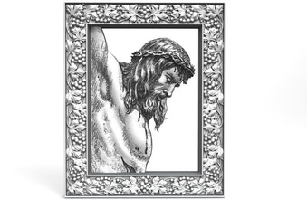 jesus cristo cnc 3d impressão modelo in sinais logotipos 3dexport religioso placa arte deco 3d print model - Mito3D