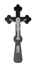 jesus christ on cross 3d print model in man 3dexport art christian cnc skull stl obj printing sculpture statue 3d print model - Mito3D
