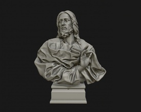 Jésus Christ sculpture prêt 3d impression modèle statue art marbre ancien figure monument sculptures 3d print model - Mito3D