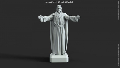 jesus christ vol3 statue 3d print model in sculpture 3dexport christainity god lord religion holy sacred worship idol figure miniature 3d print model - Mito3D