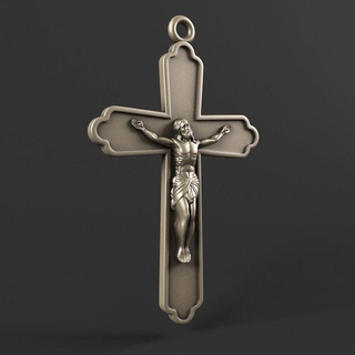 jesus cross   pendants jesus christ cross crucifix religion crucifixion religious christian  3d print model - Mito3D