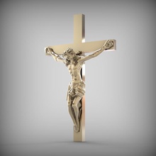 jesus crucifix is ready prototyping stl 3d print model in pendants 3dexport christ 3dmodel wedding engagement jewelry religion printable santayork 3d print model - Mito3D
