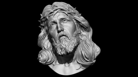 isa baş 01 figürinler Tanrı mezarlık din dini takı Hıristiyan Katolik klasik ölüm cnc Yazdır Sanat heykeller anneanne büst 3d print model - Mito3D
