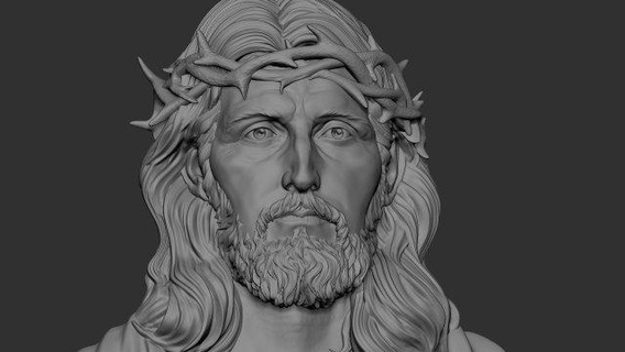 jesus relief 10 coins badges god graveyard religion religious jewelry christian catholic classical death cnc print art sculptures mothermaria bust statue miniatures figurines medalion 3d print model - Mito3D