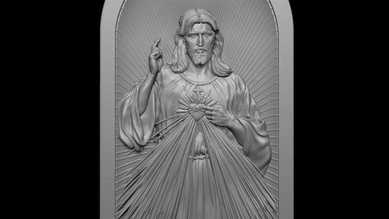 jesus relief 12 coins badges god graveyard religion religious jewelry christian catholic classical death cnc print art sculptures mothermaria bust statue miniatures figurines medalion 3d print model - Mito3D