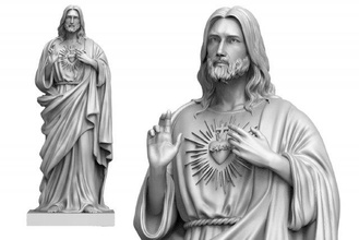 isa kutsal kalp heykel Tanrı maneviyat Antik meditasyon Aşk din Vesika Sanat jesu Hıristiyan Kutsal Kitap 3d Yazdır minyatürler figürinler ilahi 3d print model - Mito3D