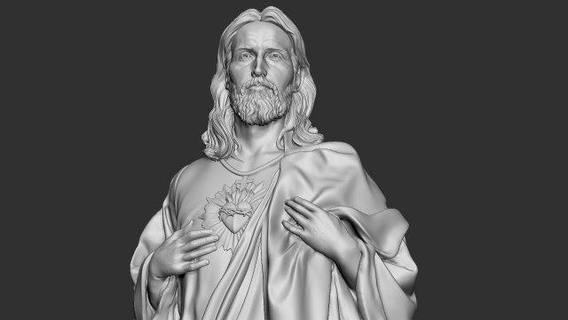 jesus sculpture 04 christian jewelry religion sculptures religious god catholic christ jewellery statue church holy relief pendant bible character art 3d print model - Mito3D