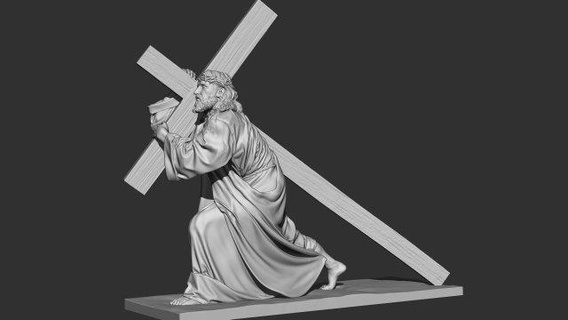 isa heykel 06 Hıristiyan takı din heykeller dini Tanrı Katolik İsa mücevher kilise kutsal Rahatlama kolye Kutsal Kitap karakter Sanat 3d print model - Mito3D