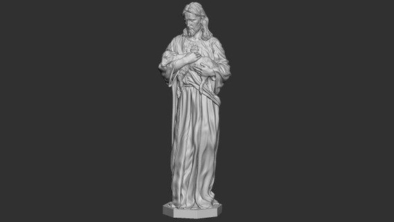jesus sculpture 07 christian jewelry religion sculptures religious god catholic christ jewellery statue church holy relief pendant bible character art 3d print model - Mito3D