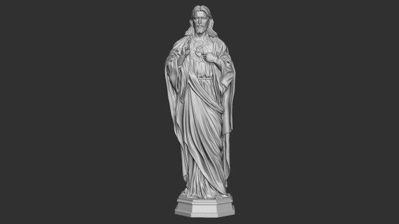 jesus sculpture 08 christian jewelry religion sculptures religious god catholic christ jewellery statue church holy relief pendant bible character art 3d print model - Mito3D