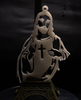 Jesús silueta colgante pendiente colgantes joyería personalizado diseño 3dprint 3d print model - Mito3D
