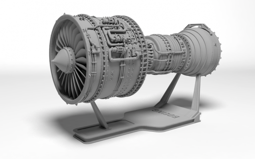 jet motor 3d impresión vehículo jetengine nasa f35 747 boeing turbo ventilador industrial 3dprinted stl aeronave Estados Unidos espacio ciencia ficción spacex 3d print model - Mito3D