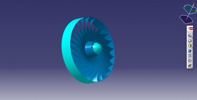 jet motore fan 3d modello in 3dexport 3D print model - Mito3D