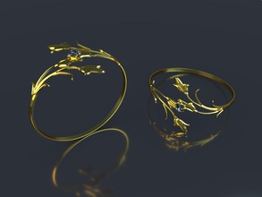 joyería anillo de lirio del valle joyero lily 3d print model - Mito3D