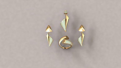 jewelery arezoo diamond jewelry jewellery jew ring gold earring pendant necklace printable 3d print model - Mito3D