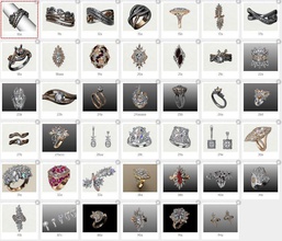bijoux-commerce de gros-41 anneau bijoux l'anneau or d'argent 3d 3d print model - Mito3D