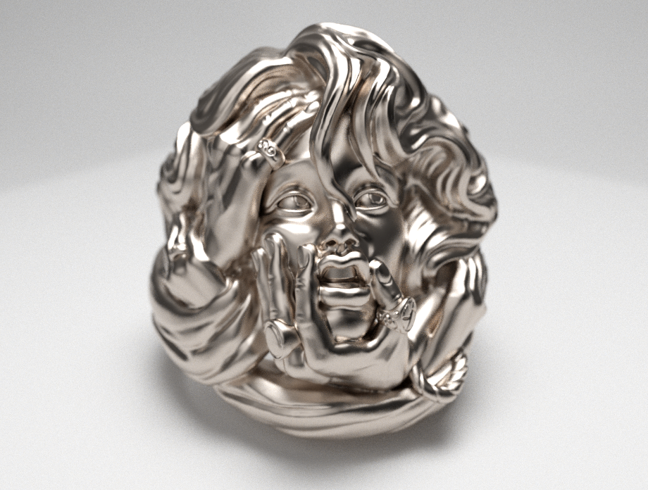mücevher yüzük küpe neacklace elmas özel 3D print model - Mito3D