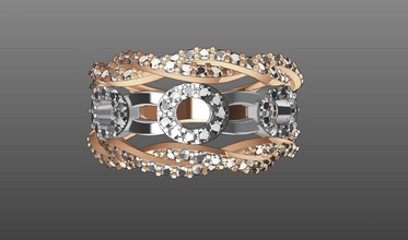 bijoux 3d impression modèle in anneaux 3dexport bague or argent diamant 3d print model - Mito3D