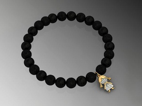 jóias pulseira conta livre 3d impressão modelo in pulseiras 3dexport gema pedra lava prata ouro moda mulheres menina bebê rinoceronte 3dm stl vulcânico natural ônix imprimível platina 3d print model - Mito3D