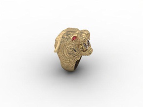 Schmuck carrera lion cad detaillierte diamond engagement weiblich gold Juwel photoreal platin bedruckbar ist ring Ringe Silber stl Stein vray 3d print model - Mito3D