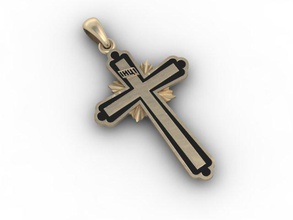 joyería de la cruz masticar cristiana el esmalte oro joya molar colgantes imprimible religiou-objeto los anillos zafiro plata 3d print model - Mito3D