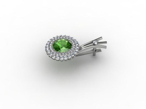 Schmuck Ohrringe brillant genial cad diamant emerald engagement gem bedruckbar ist ruby Saphir Silber sterling vintag 3d print model - Mito3D