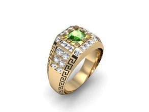 Schmuck Mann ring cad detaillierte diamond engagement Mode-ring gold Juwel photoreal platin bedruckbar ist Ringe signet Silber Stein vray Hochzeit 3d print model - Mito3D