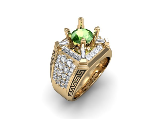 gioielleria uomo squillare 3d stampa modello in anelli 3dexport cad dettagliata diamante fidanzamento oro gioiello fotorealistico platino stampabile sigillo argento calcolo versace vray nozze 3D print model - Mito3D