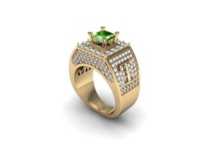 Schmuck Mann ring cad detaillierte diamond engagement Mode-ring gold Juwel photoreal platin bedruckbar ist Ringe signet Silber Stein vray Hochzeit 3d print model - Mito3D