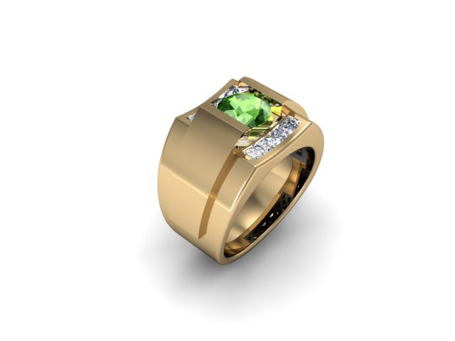 bijoux homme bague cad détaillée le diamant diamant-bague de l'engagement or joyau l'homme photoreal platin imprimable l'anneau les anneaux sceau d'argent pierre vray mariage 3D print model - Mito3D