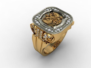 Schmuck Mann ring cad detaillierte diamond engagement gold Juwel photoreal platin bedruckbar ist Ringe signet Silber Stein vray Hochzeit 3d print model - Mito3D