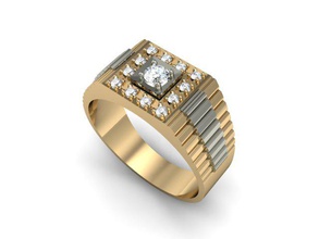 mücevher adam yüzük 3d yazdır model in yüzükler 3dexport cad detaylı elmas diamond ring nişan fashion altın takı fotogerçekçi platin yazdırılabilir mühür gümüş taş vray 3d print model - Mito3D