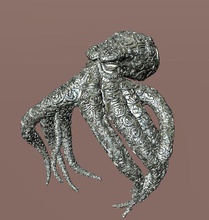 Schmuck octopus ring engagem Juwel Ringe Silber squid 3d print model - Mito3D