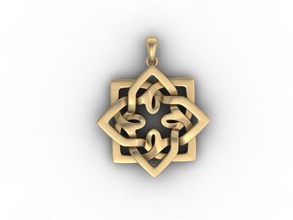 jewellery pendant star jewel jewelry matrix necklace pendants printable silver 3d print model - Mito3D