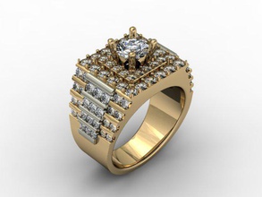 gioielli anello cad dettagliate diamante di fidanzamento sesso femminile oro gioiello uomo fotorealistico stampabile anelli rolex argento la pietra vray matrimonio 3d print model - Mito3D