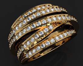 les bijoux de l'anneau or le diamant imprimable pierre d'argent joyau mariage cad l'engagement blanc photoreal détaillée la femelle vray platin stl 3dm 3d print model - Mito3D