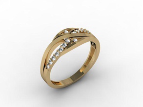 Schmuck-ring Schmuck ring gold diamond bedruckbar ist Stein Silber Juwel Hochzeit cad engagement weiß photoreal detaillierte weiblich vray platin stl 3dm 3d print model - Mito3D