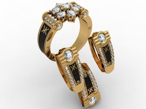 joyería del anillo 3dm detallada el diamante compromiso femenino de oro joya la fotorrealista platin imprimible los anillos plata stl piedra vray boda 3d print model - Mito3D