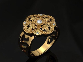 Schmuck-ring 3dm detaillierte diamond engagement weiblich gold Juwel Schmuck photoreal platin bedruckbar ist ring Ringe Silber stl Stein vray Hochzeit 3d print model - Mito3D
