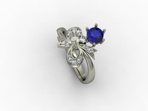 Schmuck-ring-Bogen Pfeil Bogen cupid Diamant-ring gem Herz das menschliche Juwel Schmuck Halskette Anhänger bedruckbar ist ring Ringe Silber valentine 3d print model - Mito3D
