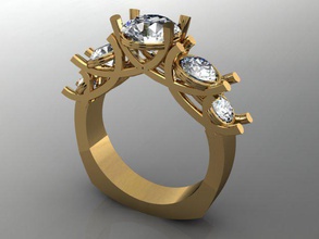 jewellery ring free 3d print model in rings 3dexport 3dm detailed diamond engagement female gold jewel jewelry photoreal platin printable silver stl stone vray wedding 3d print model - Mito3D