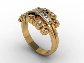 bijoux bague gratuit 3dm détaillée le diamant de l'engagement la femelle or joyau photoreal platin imprimable l'anneau les anneaux d'argent stl pierre vray mariage 3d print model - Mito3D