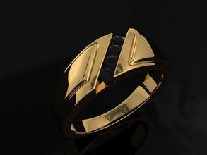 schmuck ring frei 3d drucken modell ringe 3dexport gold druckbar diamant stein silber juwel hochzeit cad engagement männlich signet ray vray virey vrey 3d print model - Mito3D