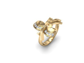 schmuck ring frei 3d drucken modell ringe 3dexport 3dm detailliert diamant engagement weiblich gold juwel fotoreal platin druckbar silber stl stein vray hochzeit 3d print model - Mito3D