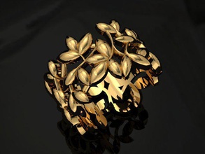 schmuck ring blatt 3d drucken modell ringe 3dexport cad detailliert diamant engagement weiblich gold juwel platin druckbar silber stein tifany tiffany vray hochzeit 3d print model - Mito3D