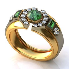 Schmuck ring Mann cad detaillierte diamond engagement gold Juwel photoreal platin bedruckbar ist Ringe signet Silber Stein vray Hochzeit 3d print model - Mito3D