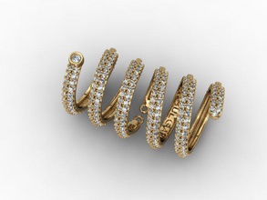 jewellery ring spiral 3d print model in rings 3dexport bvlgari cad detailed diamond engagement female gold jewel jewelry photoreal platin silver stone vray wedding 3d print model - Mito3D